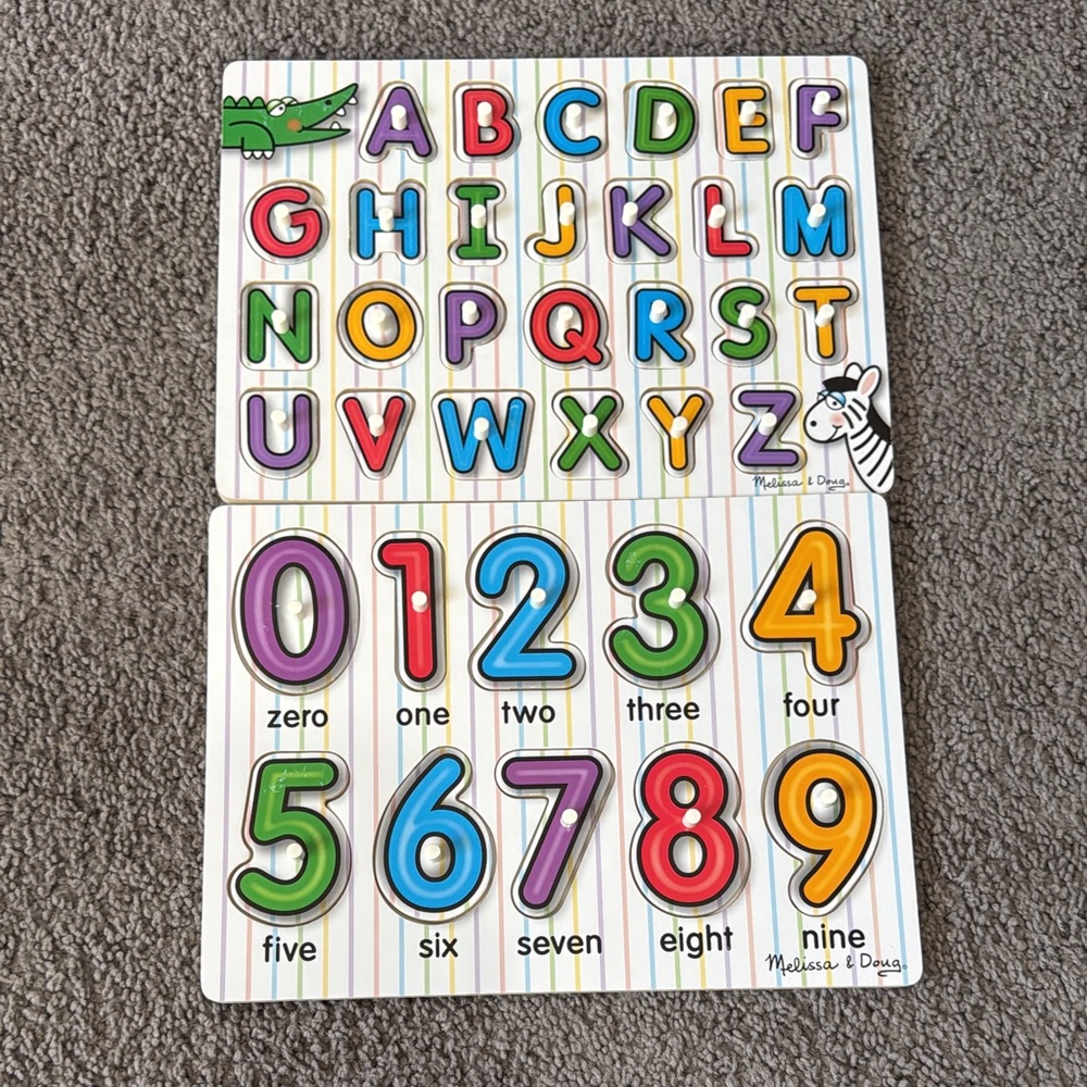 Melissa & Doug Vibrant Alphabet & Number Puzzle